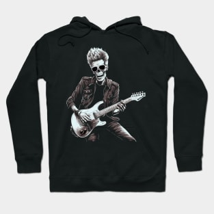 Rock & Roll Music Concert Festiwal Skeleton Halloween Guitar Hoodie